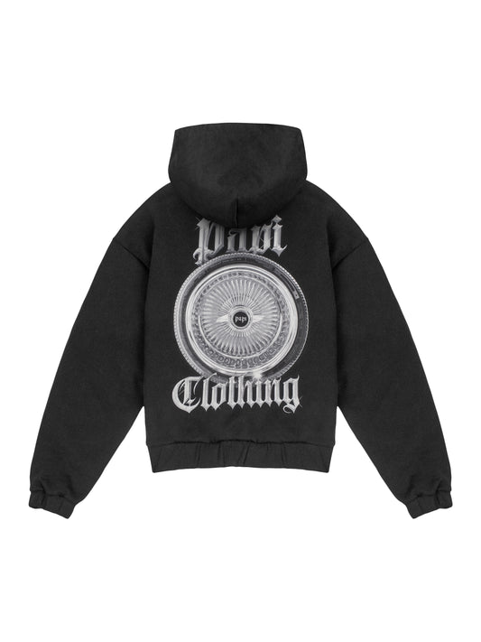 Black hoodie lowrider print