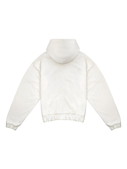 Basic Zip-Hoodie Beige